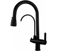 XCHSXYL Way Kitchen Sink Faucet Pull Down 360° Swivel Tap 3 in 1 Water Filter Faucet with Dual Lever Brushed Nickel Finish Modern Kitchen Upgrade