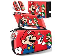 Xcitifun Funda de transporte compatible con Nintendo Switch para Joycon, funda de muelle, bolsa de viaje y llavero, juego de accesorios 7 en 1, fundas protectoras de transporte para niños y niñas,