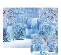 XCKALI Invierno congelado Fotografía telón de Fondo de Hielo y Nieve Cristal Colgante Blanco Decoraciones Mundo Photo Studio Props (2,1 x 1,5 m)