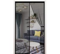 XCMVCN Mosquitera magnética para puerta de balcón, 60 x 185 cm, protección contra insectos, montaje sencillo sin necesidad de taladrar, para puerta de balcón o terraza, color negro
