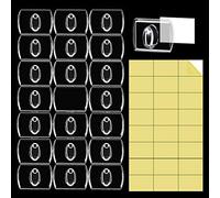 XCOZU 60 Piezas Mini Clips de Gancho para Decoración, Plástico Claro Adhesivos Clips de Luz Ganchos de Navidad, Clips de Cable de Decoración Vacaciones para Cadena de Luces y Luces de Hadas