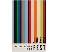 XCPORA Jazz Festival Music Poster Montreux 1983 Wall Art Jazz Festival Music Prints Modern Canvas Painting For Home Wall Decor Picture 50x70cm Sin Marco