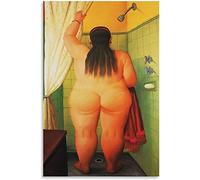 XCPORA Póster de Fernando Botero, el baño, Arte de Pared, Impresiones de Fernando Botero, Pintura en Lienzo de Fernando Botero para decoración de Pared del hogar, Imagen 30x40cmx1 sin Marco