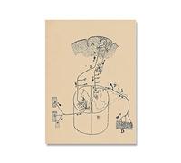 XCPORA Santiago Ramon Y Cajal Neuron Dibujo Póster e Impresiones Pintura Retro Santiago Ramon Y Cajal Lienzo Arte de la Pared Decoración para el hogar Imagen 50x70cm Sin Marco