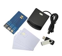 XCRFID LTE WCDMA ICCID SIM USIM 4G lector de tarjetas seguro programador con 5 tarjetas programables en blanco + herramientas de personalización SIM solo para sistema Windows