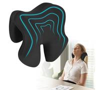 XCRPRT Almohada cervical con memoria, cojín de viaje, cojín cervical, cojín de espuma viscoelástica, soporte cervical ergonómico ortopédico, funda de almohada extraíble y lavable para silla de oficina