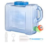 XCRPRT Bidón de agua de camping de 5 litros, depósito de agua con grifo, bidón de agua de plástico, bidón de agua portátil, depósito de agua para camping con asas, depósito de agua para senderismo