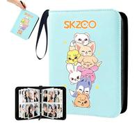 XCRPRT Stray Photocard Binder, SKZ Skzoo Dulce Cartoon Photocards Holder, Stray Kids Fotokarten 400 bolsillos, Kpop Sammelalbum con 4 compartimentos, Kpop Merch Regalos para STAY, Fans, Niños y Niñas