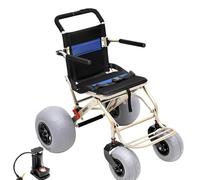 XCSCUK Carrito de Playa Plegable, Silla de Playa Todoterreno, Silla de Transporte, con reposapiés Plegables, para Arena Blanda, Playa