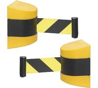 XCSCUK Cinta de Advertencia montada en la Pared, Cinta retráctil de Control de multitudes, Cinta portátil para marcar peligros, Adecuada para Aislamiento y Colas en supermercados