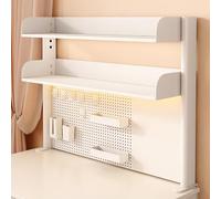 XCSCUK Estante Organizador de Escritorio, Extensor de Mesa Auxiliar con Abrazadera multifunción, Adecuado para el hogar y la Oficina (Bianco 80x95cm)