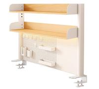 XCSCUK Estante Organizador de Escritorio, Extensor de Mesa Auxiliar con Abrazadera multifunción, Adecuado para el hogar y la Oficina (Natural 100x95cm)