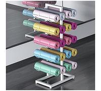 XCSCUK Estante para Esterilla de Yoga, Organizador de Almacenamiento para Esterilla de Ejercicio de pie, Estante de Almacenamiento para Esterilla de Pilates para el hogar, Gimnasio (White)