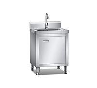 XCSCUK Fregadero de Cocina Independiente, fregaderos para Exteriores, con escurridor/Grifo de tubería de Agua fría y Caliente, para Restaurante de Garaje (60x60x80cm)