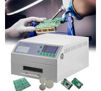 XCSCUK Horno de reflujo de Soldadura por Infrarrojos portátil, máquina automática con circulación de Aire Caliente, para PCB SMT, área de Soldadura eficiente (962)