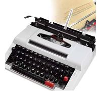 XCSCUK Máquina de Escribir Manual, máquina de Escribir Tradicional de Estilo Retro, procesador de Textos clásico, para Escribir novelas en Cualquier Lugar y escritores aventureros (A)