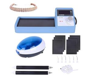 XCSCUK Máquina de montaje de cera, máquina de ajuste térmico al vacío de 70 W, con pantalla de temperatura de 0 a 90 °C, kit de soldadura de joyería para engaste de piedra