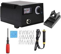 XCSCUK Máquina de pirograbado, Kit de Quema de Madera, Herramienta de Pluma de Soldador eléctrico, Temperatura Ajustable, para Grabado en Relieve de Talla de Madera