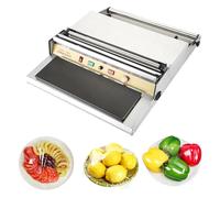 XCSCUK Máquina Envolvedora de Película de 300W, Máquina Comercial de Empaque de Película Plástica, Temperatura Ajustable, Empaque con Film Transparente