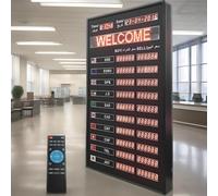 XCSCUK Panel de visualización de Tipos de Cambio, Reloj de Tipos de Cambio, 10 países del Mundo, con Control Remoto, actualización automática de Fecha, para instituciones financieras.