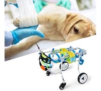 XCSCUK Silla de ruedas para mascotas, ajustable de 4 ruedas, patas traseras de perro, dispositivo de asistencia para caminar, material de aleación de aluminio, adecuado para rehabilitación de mascotas