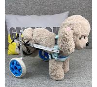 XCSCUK Silla de ruedas para mascotas, silla de ruedas de ayuda para rehabilitación de patas traseras de perro, silla de ruedas con marco de aluminio, adecuada para asistencia para caminar (XS