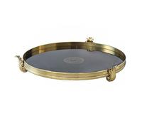 XCSDEW Bandeja De Latón, Decorativa Redonda, Caja Almacenamiento For Salón, Patas Apoyo, Perfecta For Guardar Cosméticos