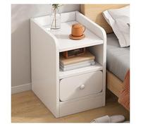 XCSDEW Mesita De Noche, Armario Almacenamiento Tablero Densidad, Espacio Tres Capas, Varios Tamaños, Adecuado For Dormitorio(White,25x30x50cm)