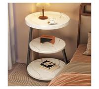 XCSDEW Mesita De Noche, Armario Almacenamiento Tres Capas, Estante Abierto, Diseño Pie, Adecuado For La Esquina del Sofá(Color7)