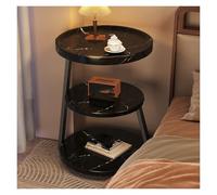 XCSDEW Mesita De Noche, Armario Almacenamiento Tres Capas, Estante Abierto, Diseño Pie, Adecuado For La Esquina del Sofá(Color3)