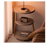 XCSDEW Mesita De Noche, Armario Almacenamiento Tres Capas, Estante Abierto, Diseño Pie, Adecuado For La Esquina del Sofá(Color4)