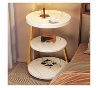 XCSDEW Mesita De Noche, Armario Almacenamiento Tres Capas, Estante Abierto, Diseño Pie, Adecuado For La Esquina del Sofá(Color8)