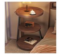 XCSDEW Mesita De Noche, Armario Almacenamiento Tres Capas, Estante Abierto, Diseño Pie, Adecuado For La Esquina del Sofá(Color2)