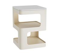 XCSDEW Mesita De Noche,Estante Almacenamiento Acero Al Carbono,Tablero Losa Roca Engrosada,Instalación Gratuita, Adecuado For Apartamentos Pequeños(Color1)