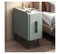 XCSDEW Mesita De Noche,Estante Almacenamiento Doble Capa Madera Maciza,Tablero Roca,Varios Tamaños Disponibles,Adecuado For La Esquina del Sofá(Green,25x40x50cm)