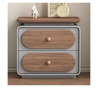 XCSDEW Mesita De Noche,Mueble Almacenamiento Estrecho Madera Maciza,Estante Doble, Tablero Gran Capacidad,Adecuado For Apartamentos Pequeños(Color4,50x40x50cm)