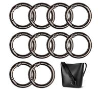 XCSJ 10 Pcs 45mm Mosquetón Redondo Anillo Clip Redondo Clip Resorte Redondo Anillos Resorte Mosquetones Hebillas Resorte Redondas Anillas Llaveros Hebillas Anillo Para Hacer Manualidades (45mm)