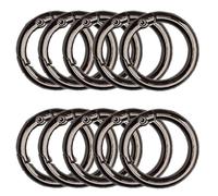 XCSJ 10Pcs 49mm Mosquetón Redondo Anillo Clip Resorte Anillas Llaveros Hebillas para Hacer Manualidades (49mm)