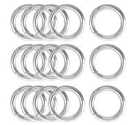 XCSJ 15 pcs Mosquetón Redondo De Aleación Zinc 39mm Mosquetones Redondos Grandes Gancho Resorte Redondo Aleación Zinc Anillos Resorte Hebillas Resorte Redondas para Bolsos, Carteras, Llaveros (Plata)