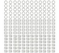 XCSJ 180 Pcs Ganchos de Correa de Sujetador Lencería Cierre Ganchos Hebillas de Correa de Sujetador Sujetadores Ajustables Deslizadores para Brasier, Camisones, Trajes de Baño, Vestidos-8mm (Plata)