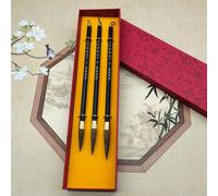 XCSJ 3 Pcs Pincel De Caligrafía Con Caja De Regalo, Pincel De Escritura Para Profesional Caligrafía Kanji Dibujo Sumi Japonesa Para Escribir Y Dibujar, Como un Regalo (marrón)