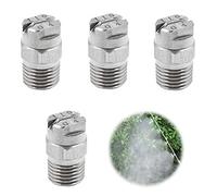 XCSJ 4pcs Boquilla Pulverizadora Acero Inoxidable Alta Presión Piezas Lavadora Limpiador Alta Presión Limpiador Superficies Pulverización Accesorio,110 Grados,Abertura 1.3mm,Conexión Rosca 1/4