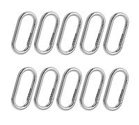 XCSJ Mosquetón Ovalado de Aleación Zinc 49mm - Mosquetones Grandes Gancho Resorte Ovalado para Bolsos, Carteras, Llaveros (Plata 2)