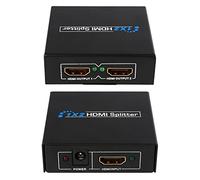 XCSOURCE - Divisor HDMI de 2 puertos 1 x 2 (con 1 entrada, 2 salidas) 1080P, Full HD, HDCP, AH104