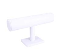 XCSSKG Terciopelo Joyería Rack Pulsera Collar Stand Organizador Holder Display (Blanco)