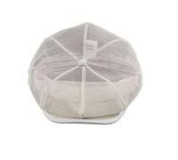 XCTDSVAH Gorras Planas Malla Gorra Octogonal Transpirable de Malla Completa Verano Gran tamaño for Mujeres y Hombres, Gorra Vendedor periódicos Color Liso Simple(White,XL61-62cm)