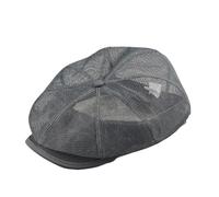 XCTDSVAH Gorras Planas Malla Gorra Octogonal Transpirable de Malla Completa Verano Gran tamaño for Mujeres y Hombres, Gorra Vendedor periódicos Color Liso Simple(Dark Gray,L 59-60cm)