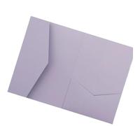 XCTDSVAH Invitaciones Boda Kit de 50 tarjetas invitación boda triples cortadas con láser rosa, sobre bolsillo(Pearl violet,Laser cover only)