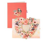 XCTDSVAH Invitaciones Boda Tarjeta de felicitación emergente con sobre, postal flores, tarjetas cumpleaños florales, regalos San Valentín, decoración creativa for el hogar(Butterfly Flower)