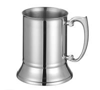 XCTDSVAH Jarra Cerveza 16OZ 18/8 Stainless Steel Matt Black Tankard(Sliver)